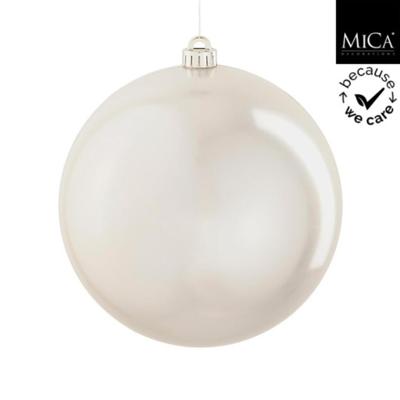 Mica Decorations Kerstbal Onbreekbaar 20 cm Crème Parelmoer