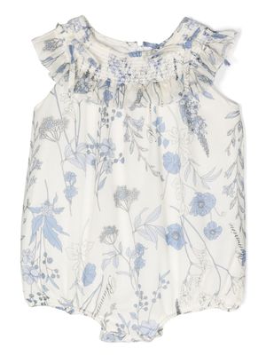 Miss Blumarine grenouillère à fleurs - Tons neutres