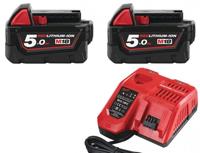 Milwaukee m18 nrg-502 - multilader m12-18 fc + 2x m18 5.0 ah accu