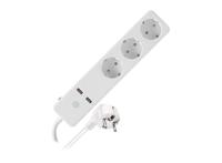 Qnect Wifi Stekkerdoos - 3-Voudig - 2x USB - 1,5 m Snoer - Wit Qnect Wifi Stekkerdoos - 3-Voudig - 2x USB - 1,5 m Snoer - Wit