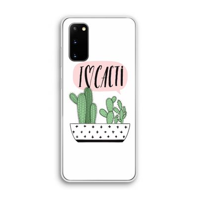 I love cacti: Samsung Galaxy S20 Transparant Hoesje