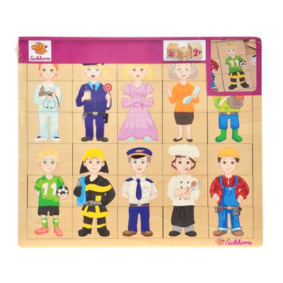 Eichhorn houten puzzel beroepen, 30st.