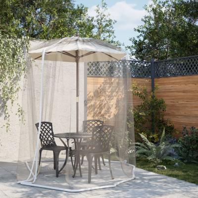 VidaXL Klamboe voor paraplu 220 gaas φ330x250 cm wit