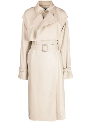 Boyarovskaya trench ceinturé à design superposé - Marron