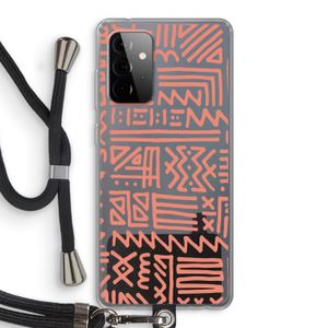 Marrakech Pink: Samsung Galaxy A72 5G Transparant Hoesje met koord