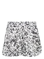 Off-White Tattoo graphic-print pajama shorts - Blanc - thumbnail