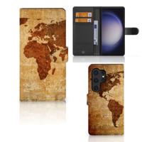 Samsung Galaxy S24 Ultra | Flip Cover | Wereldkaart