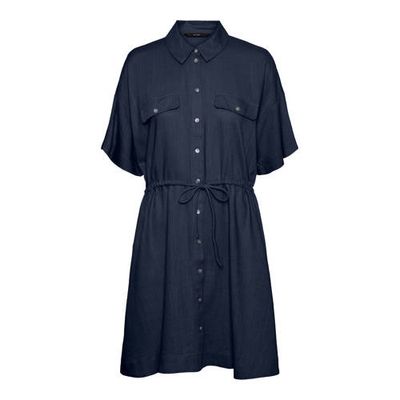 VERO MODA blousejurk VMHAF donkerblauw VERO MODA blousejurk VMHAF donkerblauw