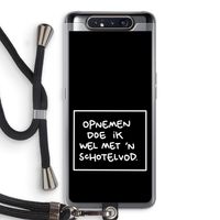 Schotelvod: Samsung Galaxy A80 Transparant Hoesje met koord