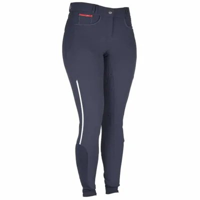 QHP Rijbroek Coco anti-slip zitvlak donkerblauw maat:38