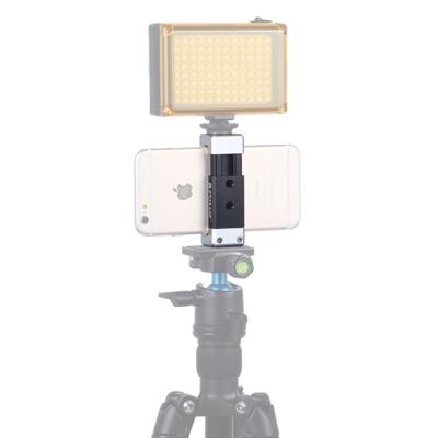 PULUZ Universele telefoon aluminiumlegering klem houder beugel met koude schoen voor iPhone Galaxy Huawei Xiaomi Sony HTC Google en andere Smar