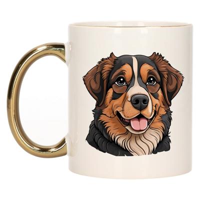 Cadeau mok voor honden liefhebbers - Benner Sennenhond - goud - Cartoon - keramiek - 300 ml Cadeau mok voor honden liefhebbers - Benner Sennenhond - goud - Cartoon - keramiek - 300 ml