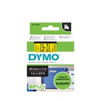 Labeltape dymo labelmanager d1 polyester 24mm geel | 5 stuks