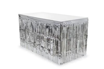 Zilveren Tafelrok 300x80cm
