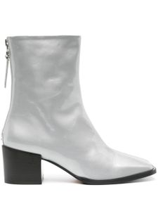 Aeyde bottines Amina en cuir verni - Gris