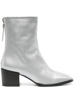 Aeyde bottines Amina en cuir verni - Gris - thumbnail