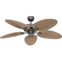 CasaFan CLASSIC OUTDOOR 132 BZ-PR Flügel Kunststoff Palme/Rattan braun Plafondventilator 61 W (Ø x h) 132 cm x 375 mm Brons Met wintermodus