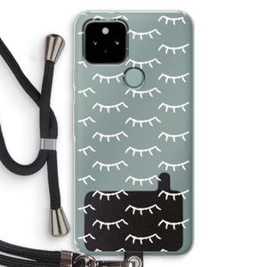 Wimpers: Pixel 5 Transparant Hoesje met koord