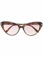 TOM FORD Eyewear lunettes de soleil à monture papillon - Marron