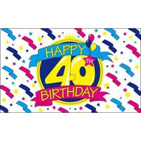 Feestvlag Happy Birthday 40 jaar - thumbnail