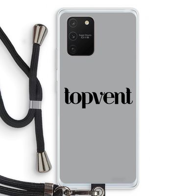 Topvent Grijs Zwart: Samsung Galaxy S10 Lite Transparant Hoesje met koord