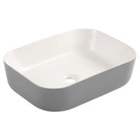 Differnz Zena waskom keramiek | grijs/wit | 48 x 37.5 x 12.5 cm Differnz Zena waskom keramiek | grijs/wit | 48 x 37.5 x 12.5 cm