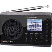 Albrecht DR 70 Transistorradio DAB+, VHF (FM) Zaklamp Zwart