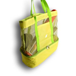 Picknick tas Picknick rugzak groen met ritssluiting Strandtas picknickmand 20 liter Picknickset