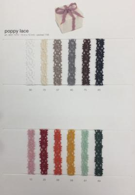 Poppy lace 10m x 10mm zwart