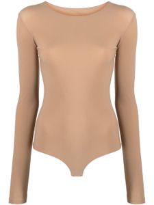 MM6 Maison Margiela body à motif imprimé - Tons neutres