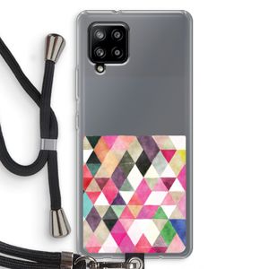 Gekleurde driehoekjes: Samsung Galaxy A42 5G Transparant Hoesje met koord