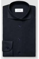 ETON Contemporary Fit Jersey shirt Marine, Effen