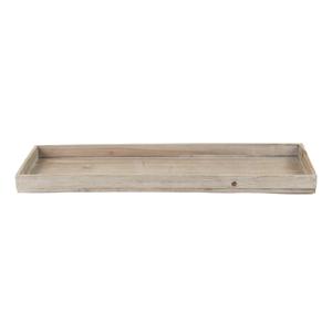 Kaarsenbord/plateau - rechthoekig - hout - naturel - 60 x 20 cm - Kaarsenonderzetter