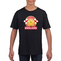 Zwart Engeland supporter kampioen shirt kinderen - thumbnail