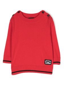 John Richmond Junior sweat à patch logo - Rouge