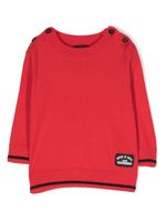 John Richmond Junior sweat à patch logo - Rouge