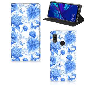 Smart Cover voor Huawei P Smart (2019) Flowers Blue