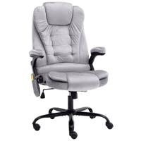 Massagekantoorstoel fluweel lichtgrijs Massagekantoorstoel fluweel lichtgrijs