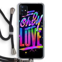 Only Love: OnePlus Nord N10 5G Transparant Hoesje met koord Only Love: OnePlus Nord N10 5G Transparant Hoesje met koord