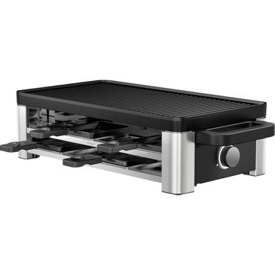 WMF Lono Selection Gourmetstel 8 pannen, Anti-aanbaklaag, Kabelgebonden Zwart, Zilver