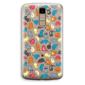 Kleurrijke katten: LG K10 (2016) Transparant Hoesje
