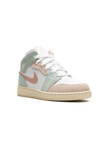 Jordan Kids baskets mi-montantes Air Jordan 1 'Pink Oxford' - Blanc