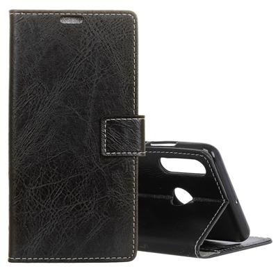 Retro Crazy Horse textuur horizontale Flip leren Case voor Huawei P30 Lite met portemonnee & houder & kaartsleuven & fotolijstjes (zwart)