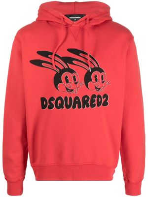 DSQUARED2 hoodie en coton à imprimé graphique - Rouge