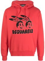 DSQUARED2 hoodie en coton à imprimé graphique - Rouge