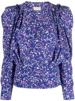 ISABEL MARANT blouse imprimée à manches bouffantes - Bleu