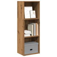 Boekenkast 40x30x114 cm bewerkt hout artisanaal eikenkleurig