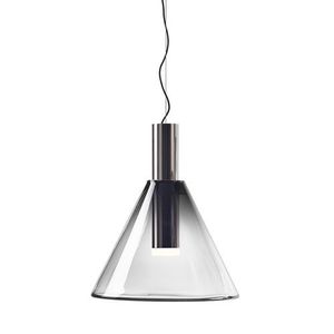 Bomma Phenomena Hanglamp - Cone - Rook grijs - zilver