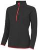 Just JC036 Women´s Cool 1/2 Zip Sweat - Jet Black/Fire Red - M