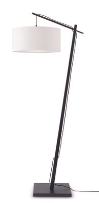 GOOD&MOJO Vloerlamp 'Andes' Bamboe en Eco linnen, 176cm, kleur Wit